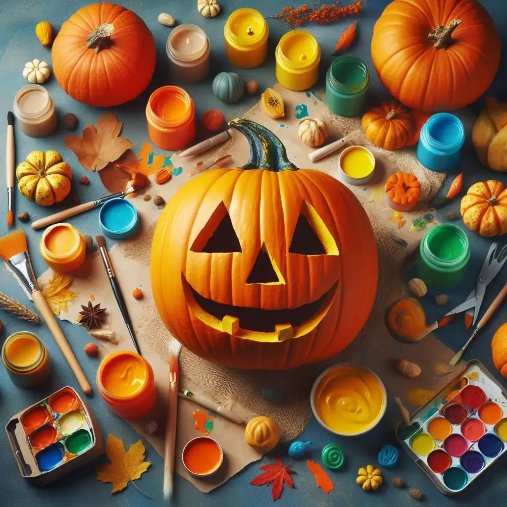 Pumpkin painting for kids