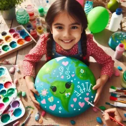 Colorful handmade crafts for kids celebrating Earth Day, featuring creative and eco-friendly projects for a fun and educational experience.