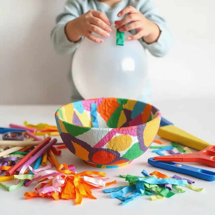 DIY Paper Mâché Bowls for Kids