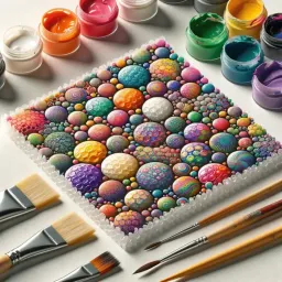 Bubble Wrap Painting for Textured Art Fun