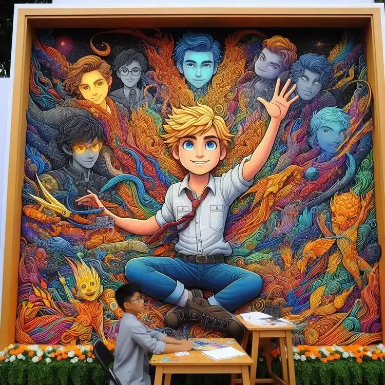 Business owner holding a laptop with a city skyline background, representing entrepreneurship and digital innovation.