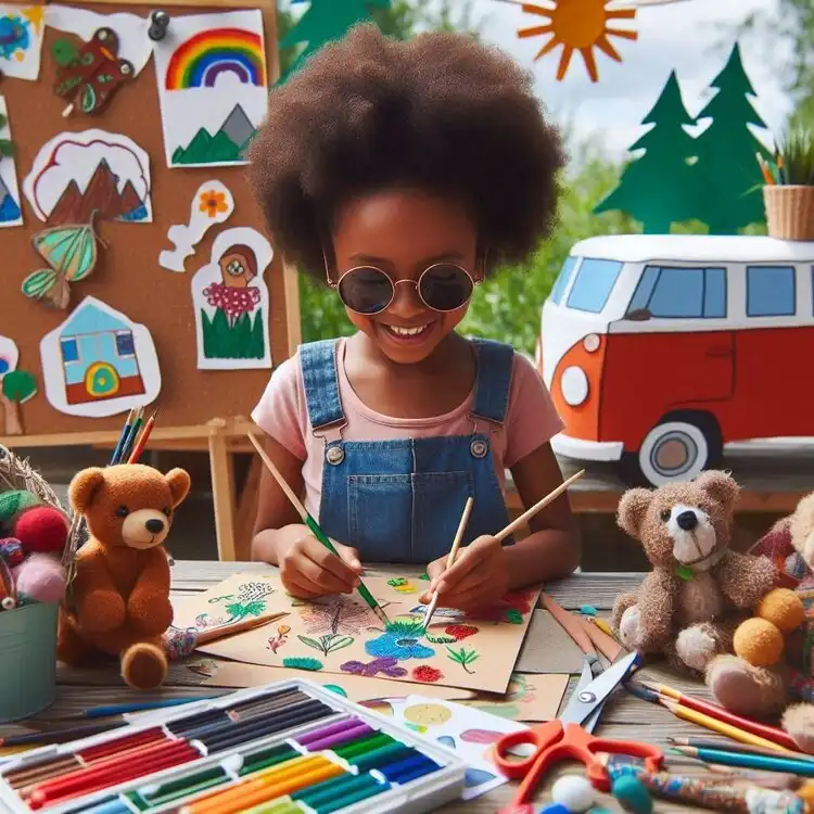 Businesswoman working on laptop with cityscape in background, representing entrepreneurship and success