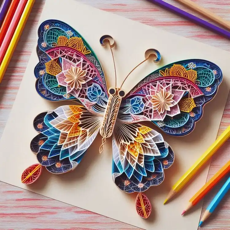 Colorful butterfly crafts for kids, encouraging creativity and imagination