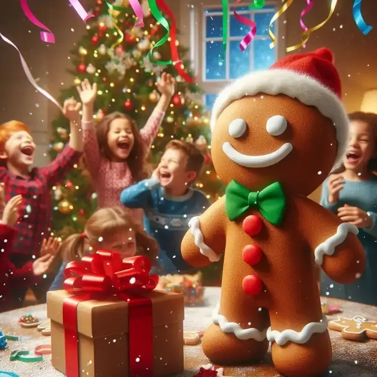 Gingerbread cookies and festive joy illustration