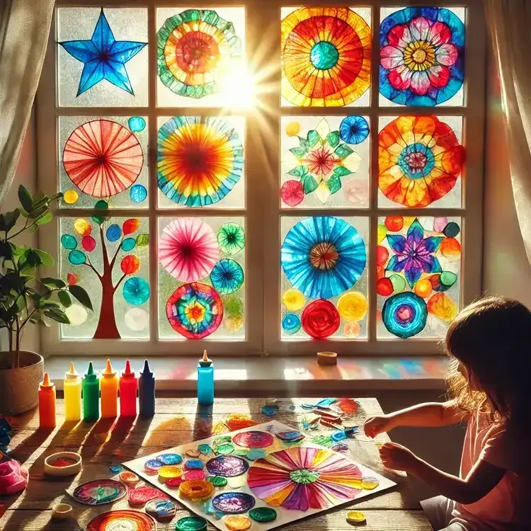 DIY Stained Glass Window Art for Kids