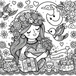 Mother's Day coloring pages for kids
