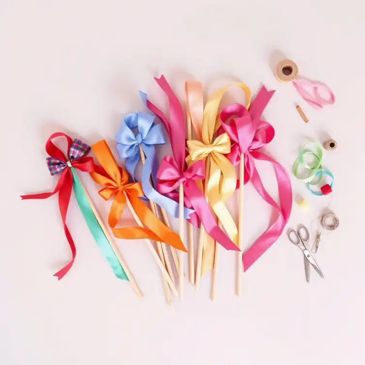 DIY Ribbon Wands for Pretend Play