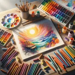 Watercolor Resist Art with Crayons and Paint